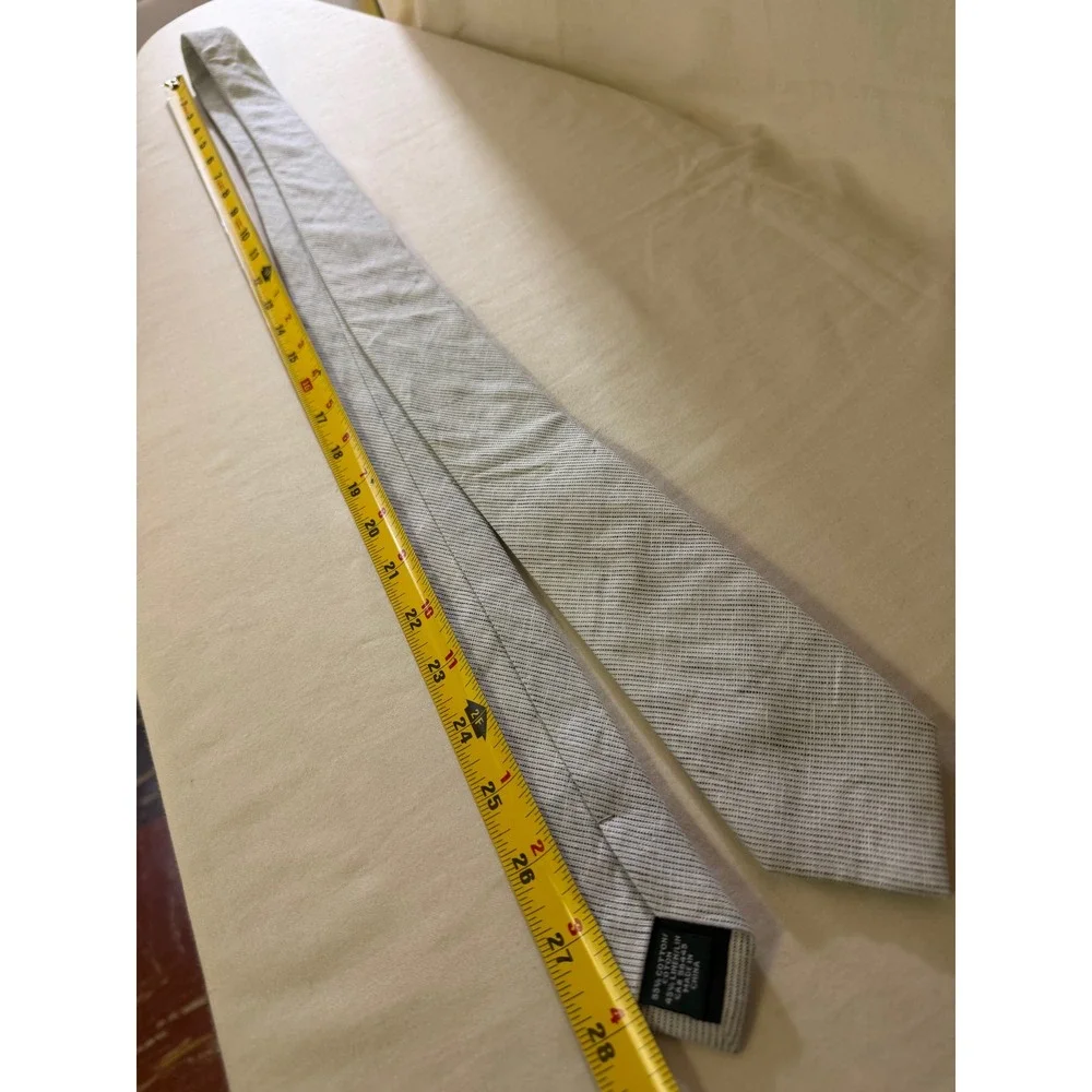 J.Crew Outlet Striped Tie Mens Cotton Linen Blend Business Preppy